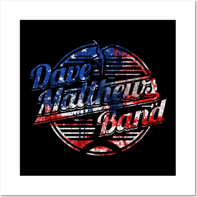 #DMBLOGO Dave Matthews Band American flag Wall Art by mashudibos